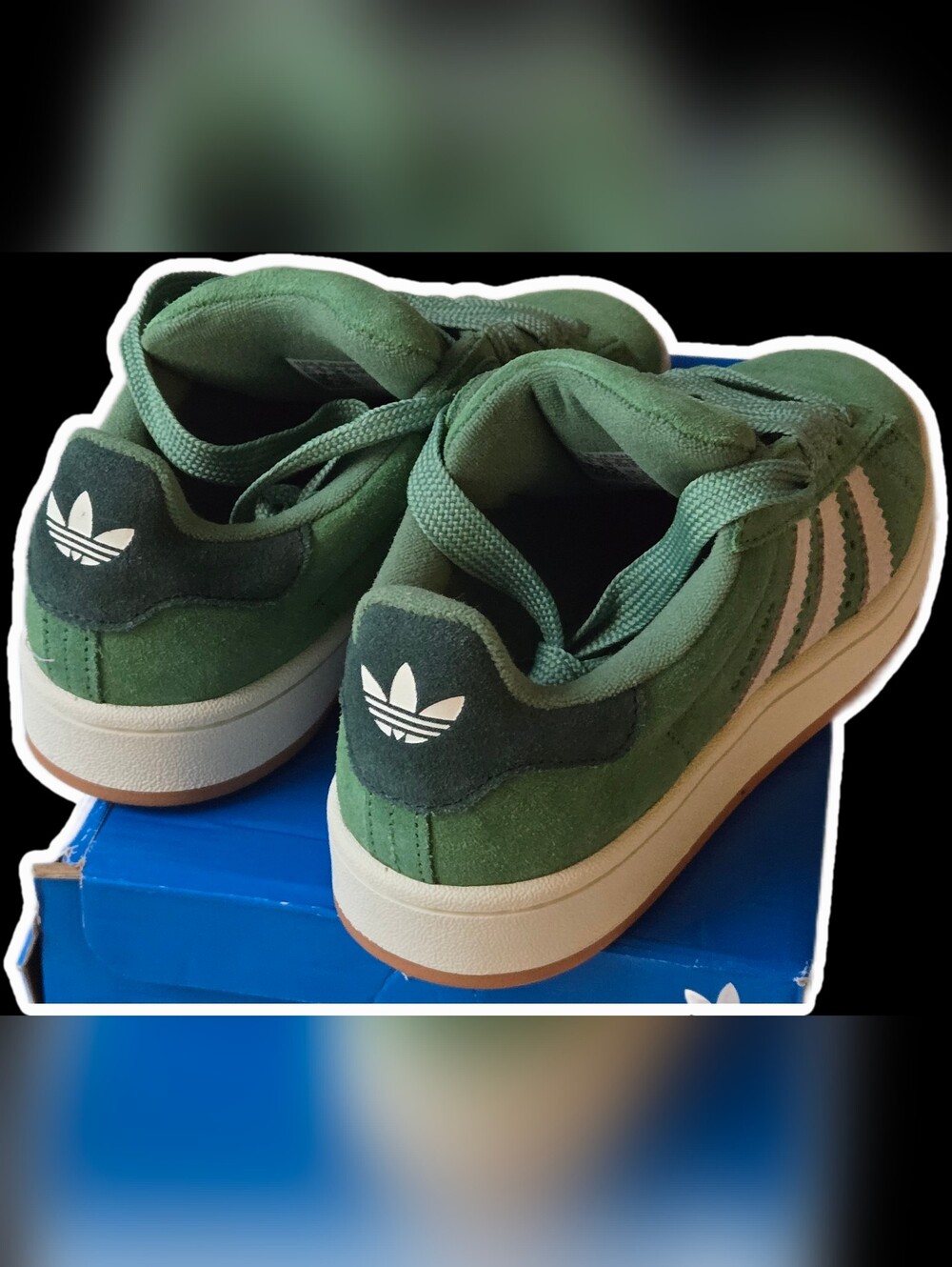 NIB Adidas Originals Campus 00s W Green Suede Sneakers Women's 6.5 - Picture 3 of 9